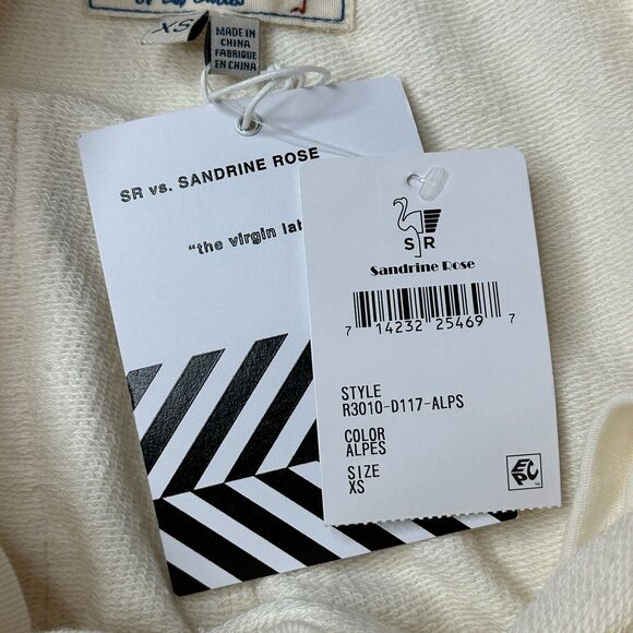 Sandrine Rose Anchor Terry Knit Joggers Alpes Cream Women XS NWT Oversized - Picture 10 of 11